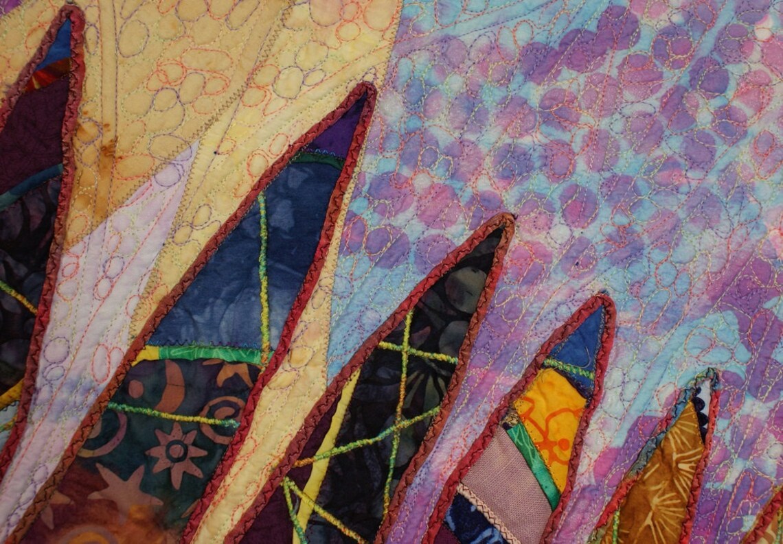 Handmade Art Quilt Points Redux Etsy