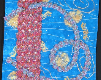 Handmade Art Quilt - KNIT 2