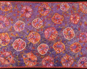 Handmade Art Quilt - Jellyfish