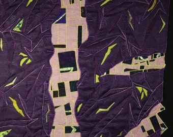 Handmade Art Quilt - Amethyst Fields