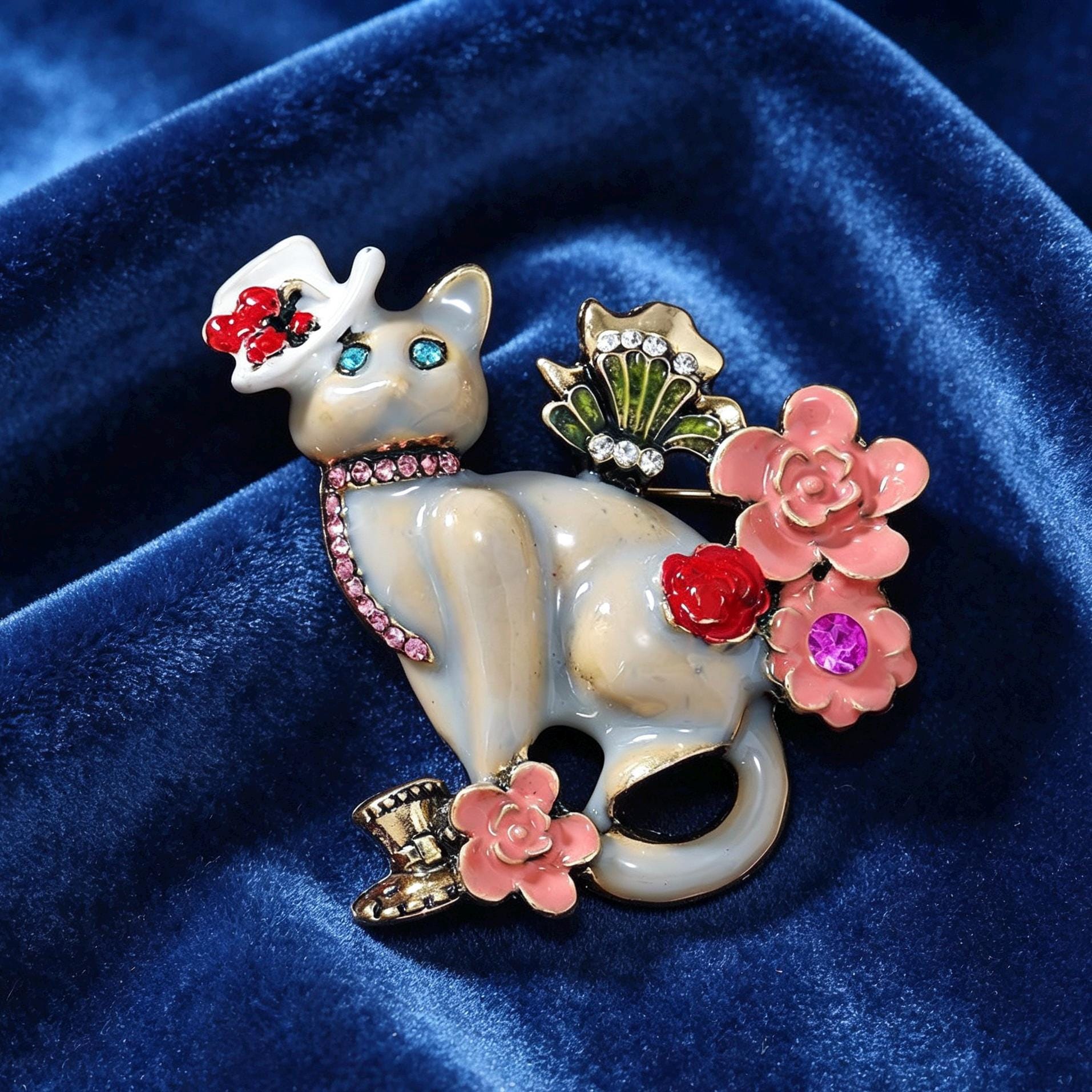 Brooches vintage cat - Etsy 日本