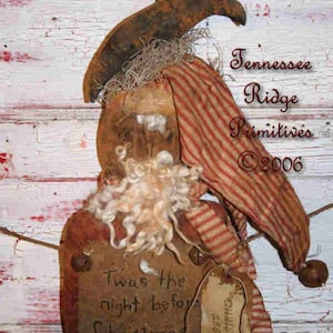 Santa Door Doll With Crow on Top - E-Pattern Only