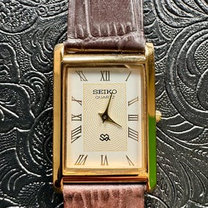 Cadran + Aiguilles Seiko Quartz Doré - État Neuf - Pour Réparation Ou Customisation