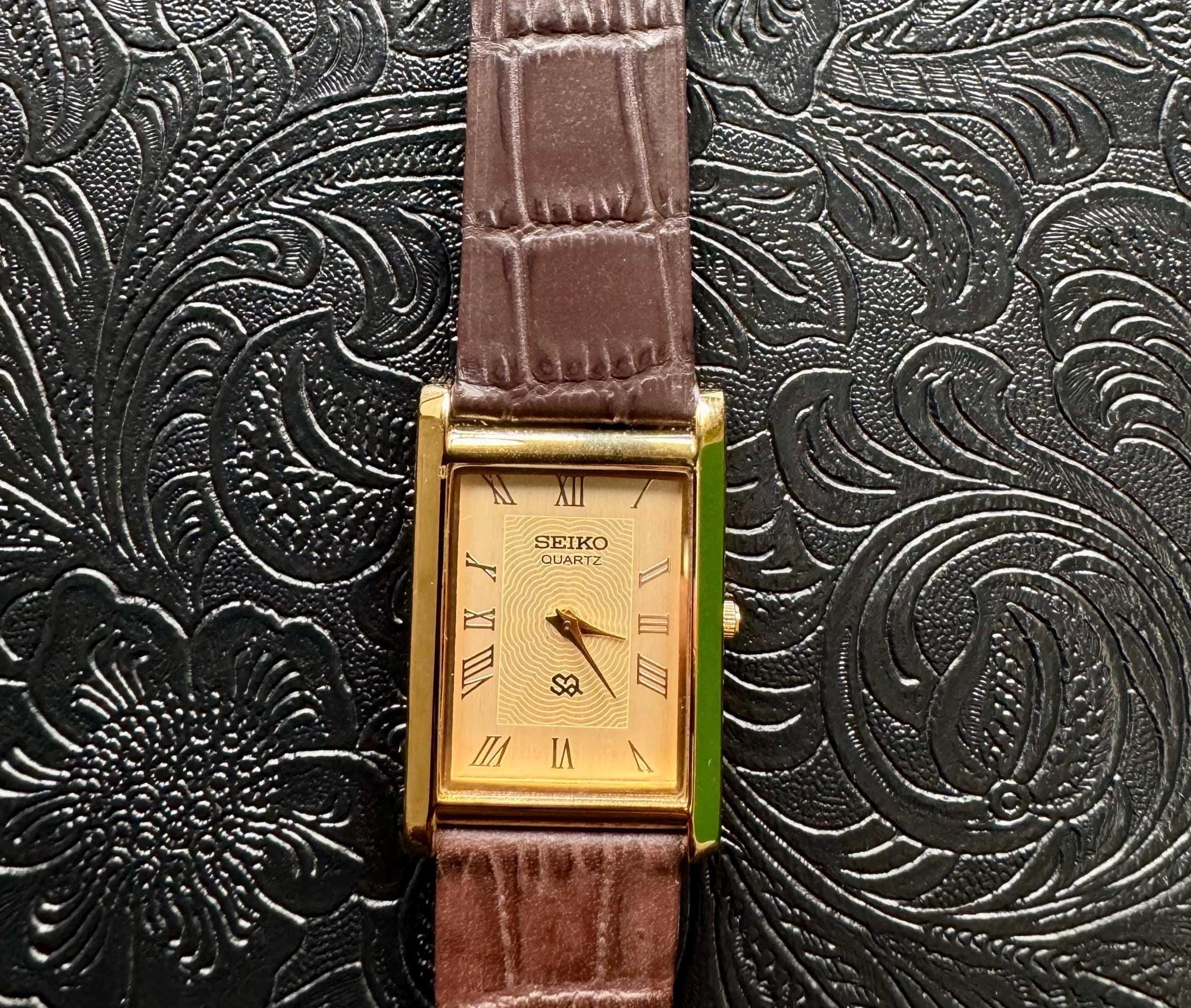 【希少品】SEIKOゴールド オーバル型 メタルバンド ビンテージ時計 希少 1987年製ヴィンテージ/稼働]SEIKO セイコー Session