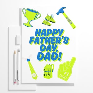Divertente biglietto per la festa del papà