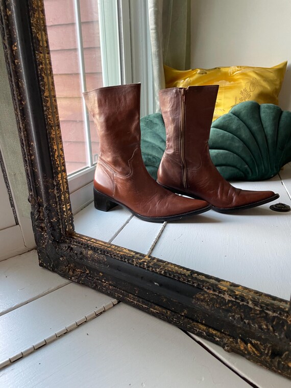 70s Style Western Boots Etienne Aigner Vintage Leather Lyle Boot