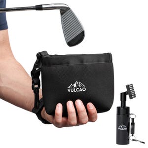 Golf Club Cleaner Bag & Brush Set: Waterproof Interior, Durable Neoprene