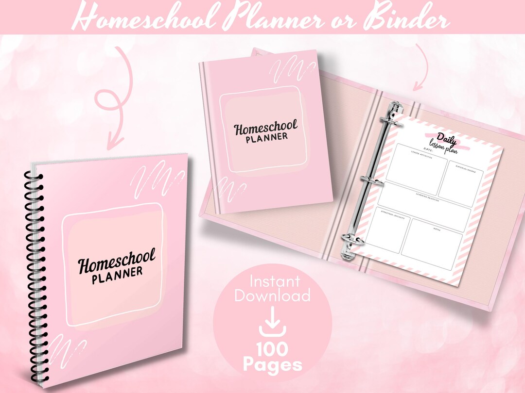 Homeschool Planner - Cute Pink - Etsy