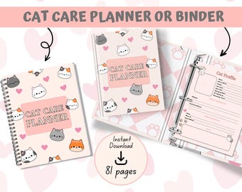 Pink Cat Care planner
