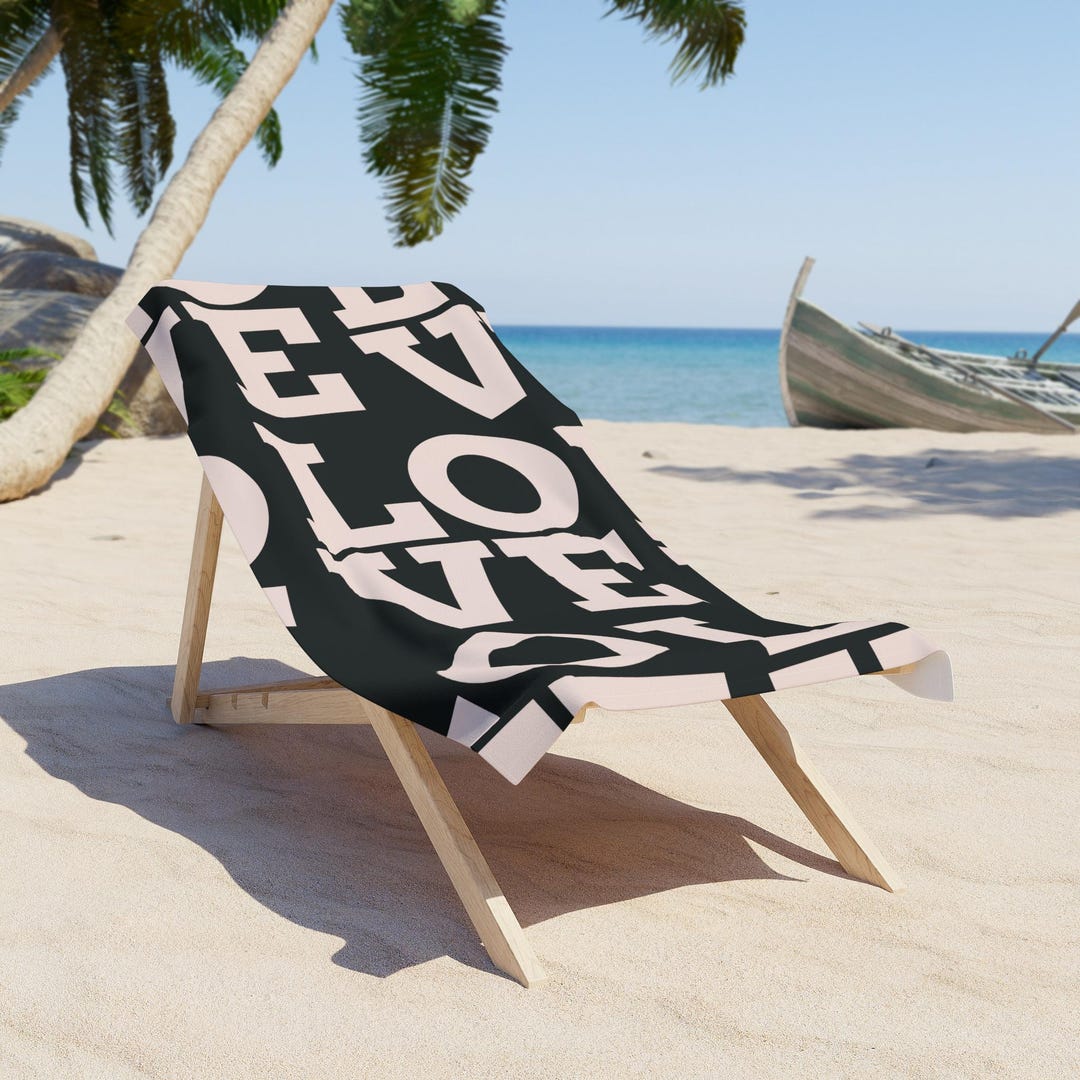 Beach Towel with caption More Amore Por Favor main image 1