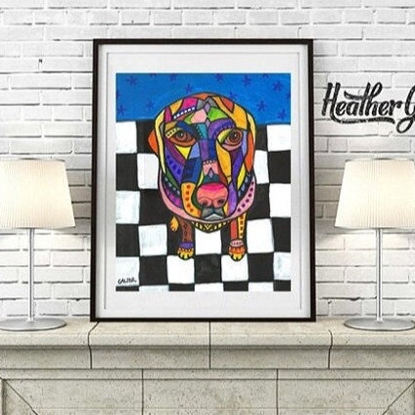 Lab Art Labrador Retriever Art art dog  Art Print Poster by Heather Galler (HG546)