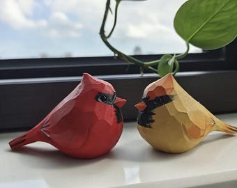 Hand Crafted Large Wooden Cardinals (sold separately)