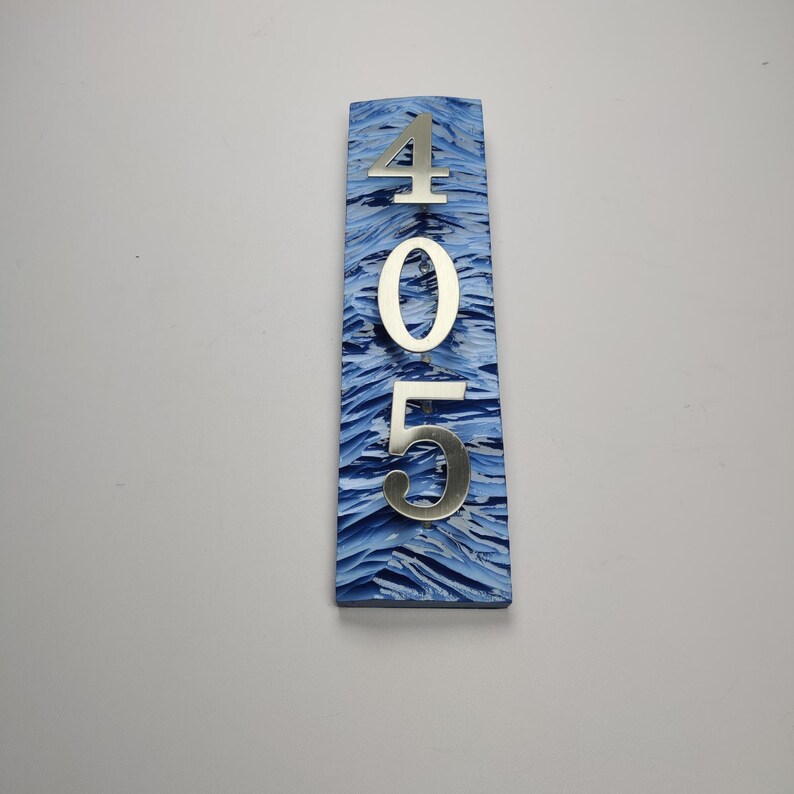 Custom Ocean House Number Sign Wood Carved Wall Plaque Nautical Door ...