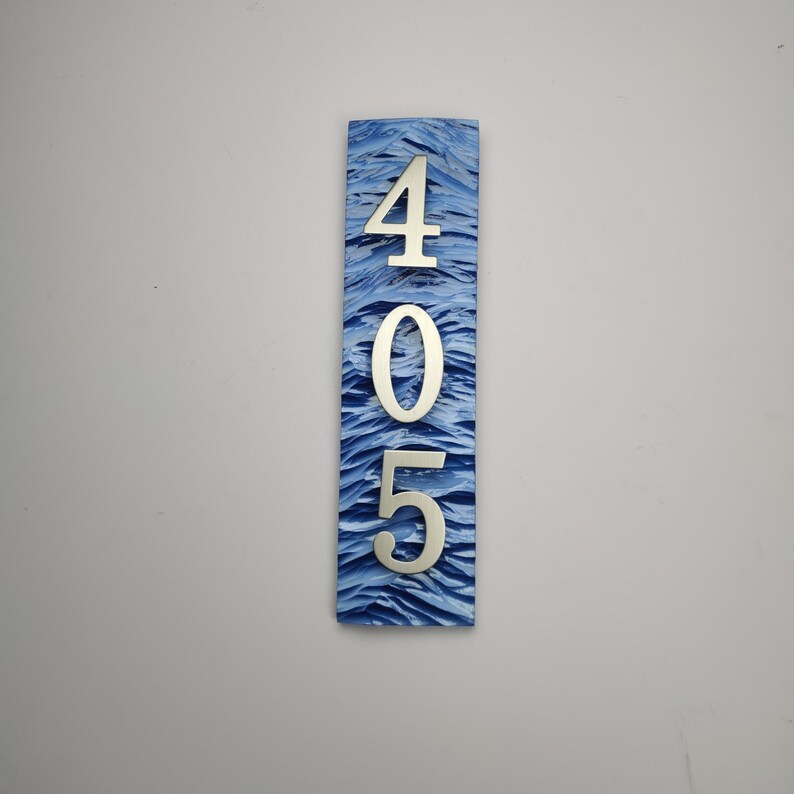 Custom Ocean House Number Sign Wood Carved Wall Plaque Nautical Door ...