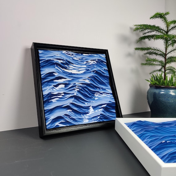 Wooden Ocean Waves Carving,Wood Wall Art,Unique Home Decor, house warming gift,Luxury Gift,Gift For Him,Premium Desk Ornament Beach Decor