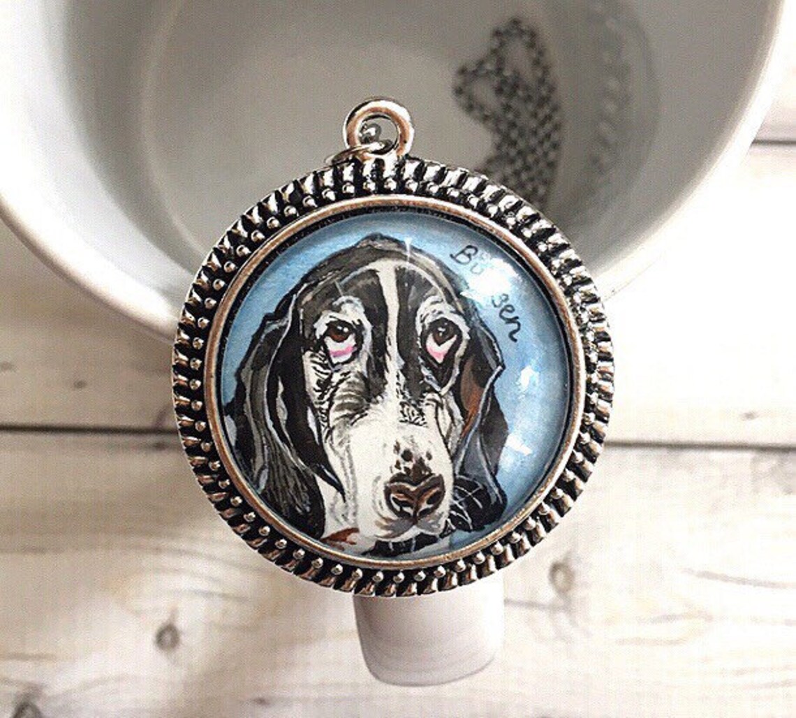 Custom Pet Portrait Necklace Custom Pet Portrait Custom Dog Etsy