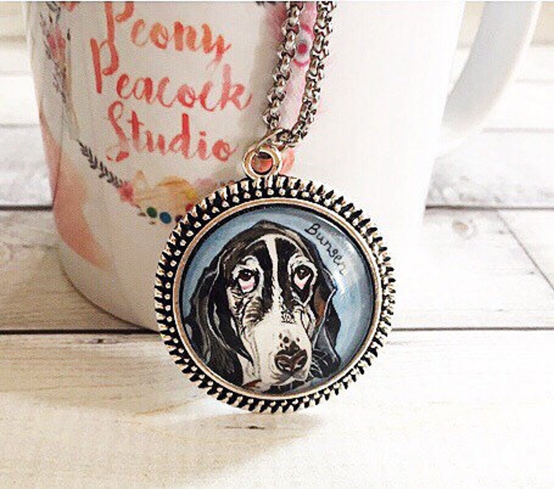 Custom Pet Portrait Necklace Custom Pet Portrait Custom Dog Etsy