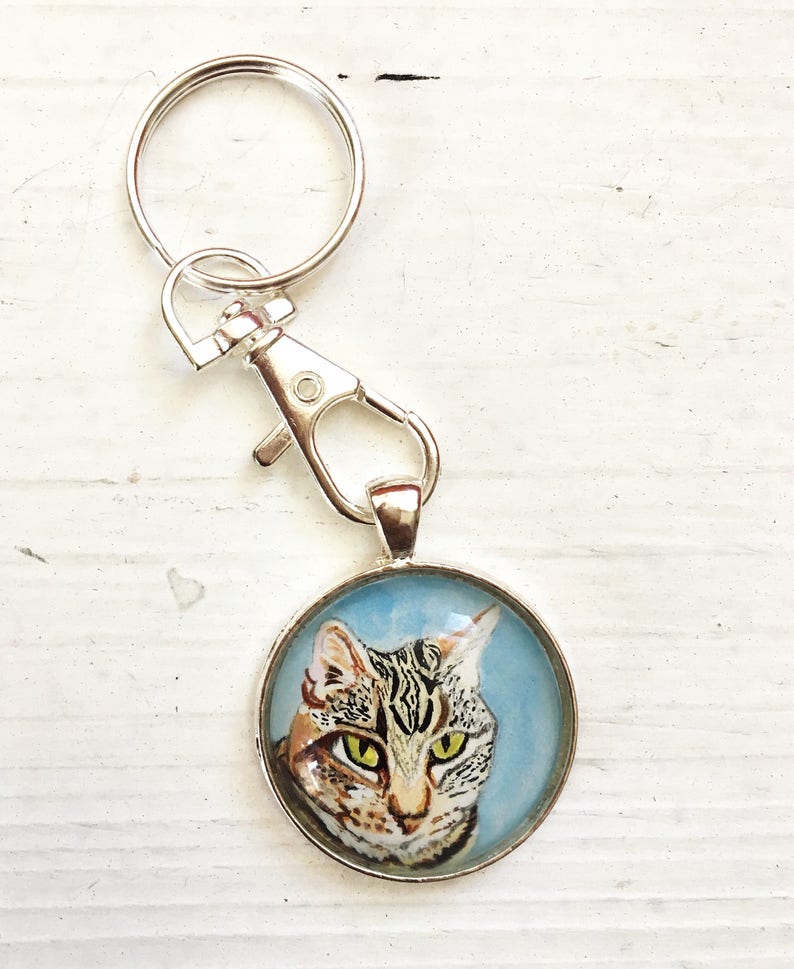Cat Loss Gifts Cat Gifts Loss of Cat Cat Portrait Custom Cat Memorial Keychain Cat Cat keychain Cat Memorial Gift In Memory of Cat