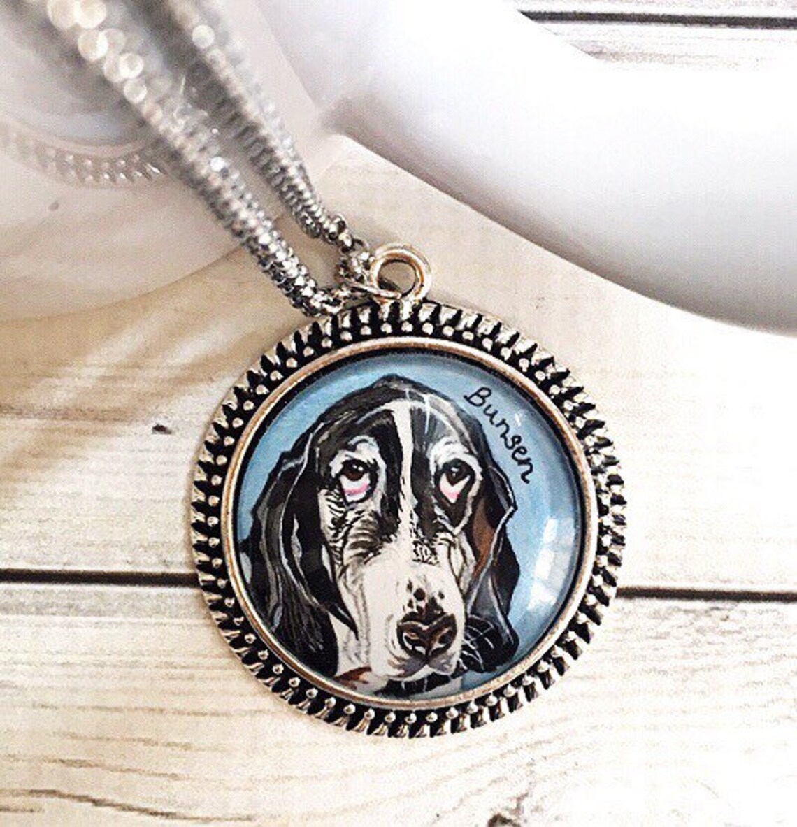 Custom Pet Portrait Necklace Custom Pet Portrait Custom Dog Etsy