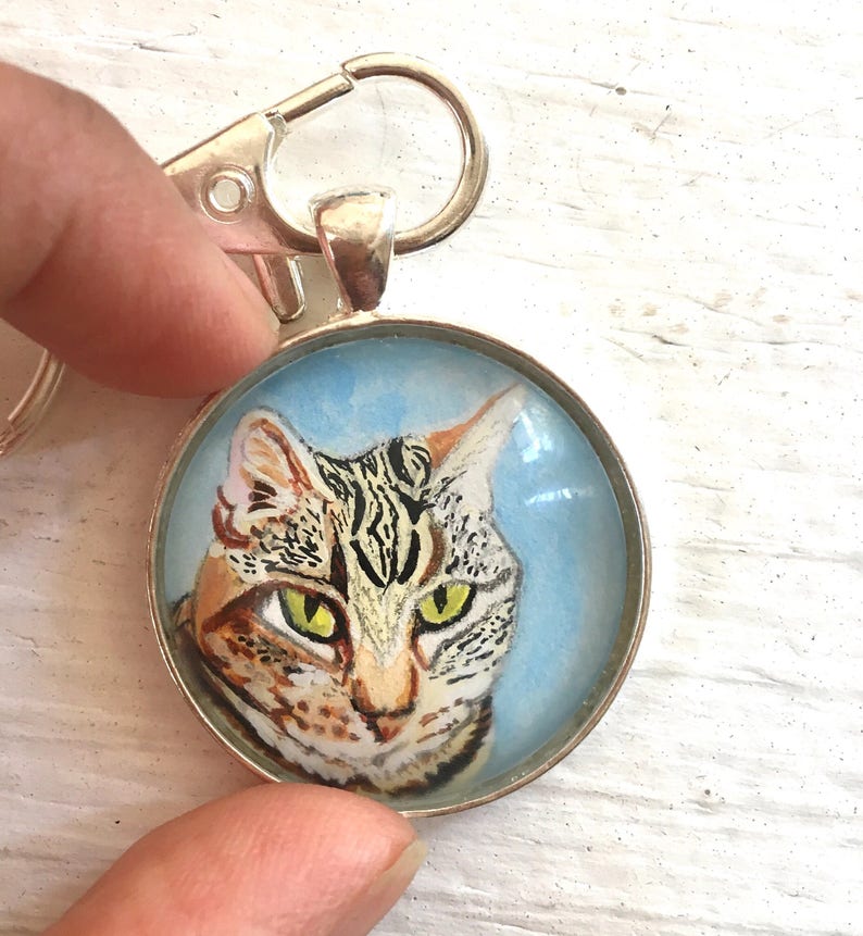 Cat Loss Gifts Cat Gifts Loss of Cat Cat Portrait Custom Cat Memorial Keychain Cat Cat keychain Cat Memorial Gift In Memory of Cat