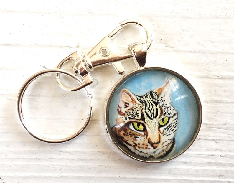 Cat Loss Gifts Cat Gifts Loss of Cat Cat Portrait Custom Cat Memorial Keychain Cat Cat keychain Cat Memorial Gift In Memory of Cat
