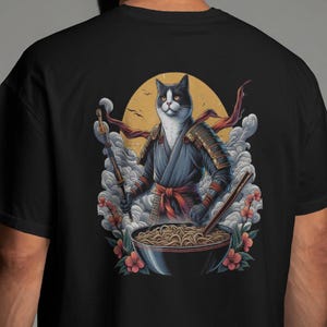 Camiseta de fã de macarrão de anime, camiseta fofa de gato, presente para amantes de gatos, camiseta para celebrar cada gato de macarrão, camiseta engraçada de animal, camiseta unissex de algodão pesado