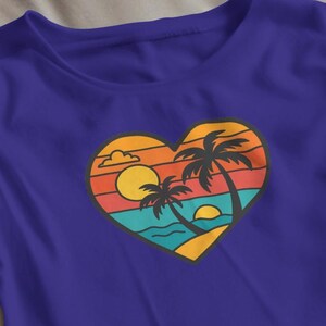 Infant Fine Jersey Tee, Kids Sunset Heart Shape Tee, Cute Boho Flower,Funny Cotton Lounge T-Shirt, Shirt for Boys Girls, Small Sizes Kids