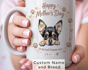 Personalized Chihuahua Mom Mug Mothers Day Gift Custom Chihuahua Name Mug Gift From Dog Coffee Mug