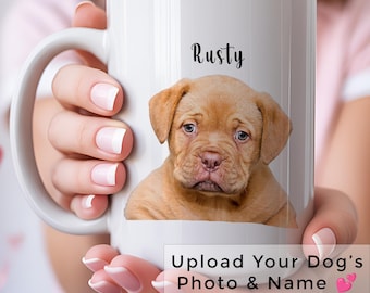 Personalized Dog Photo Mug Custom Dog Name Ceramic Coffee Cup Gift For Pet Owners