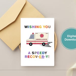 Récupération rapide ! – Carte drôle de calembour médical « Get Well Soon » à imprimer pour les médecins, les étudiants, les précepteurs et le personnel hospitalier