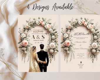 Bearbeitbare digitale Hochzeitseinladung | Pakistanische Hochzeitseinladung | Animierte Hochzeitseinladung | Indische Hochzeitseinladung l Walima
