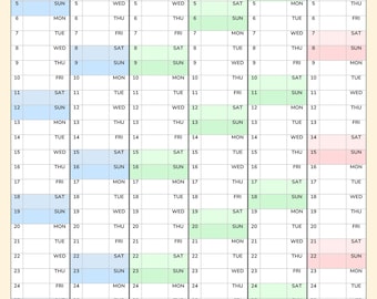 Personalized Yearly Planner: Minimalist Annual Calendar (Downloadable PDF)