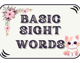 Sight Word Flashcards Printable | Kindergarten and 1st Grade Literacy PDF Download