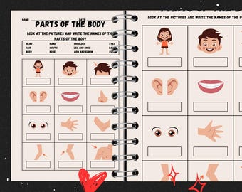 Human Body Parts Activity | Printable Anatomy Worksheet for Kids | Homeschool PDF Download