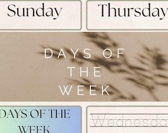 Interactive Learning: Days of the Week Flashcards for Kids"