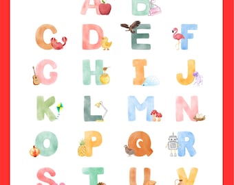 Lern-Alphabet SVG-Bundle: Montessori Kinder lernen (PDF inklusive)