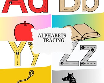 Colorful ABC Poster: Handwriting Alphabet Chart (Digital Download)
