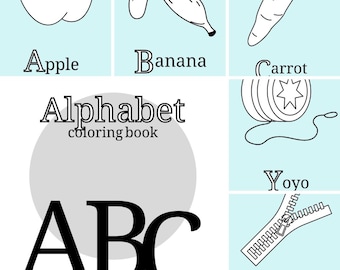 Colorful ABC Book for Kids | Printable Alphabet Coloring Pages | Homeschool PDF