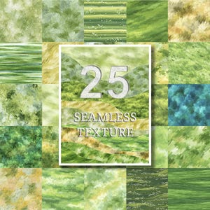 25 Texturas Botánicas – Patrones sin costuras para diseño de paisajes y superficies / JPG y PAT