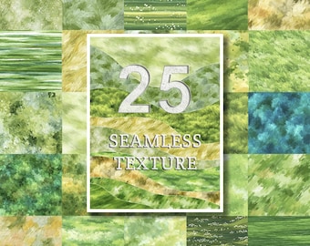 25 Botanical Textures – Seamless Patterns for Landscape and Surface Design | JPG & PAT