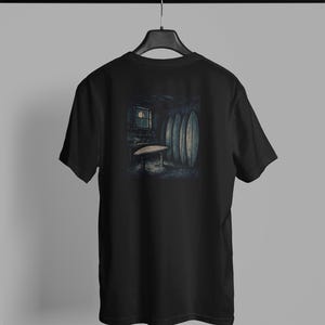 Men&#39;s Oversized Tee with Vintage Bar Scene, Relaxed Fit T-Shirt, Unisex Casual Wear, Ideal for Gifting, Art Lover&#39;s Apparel