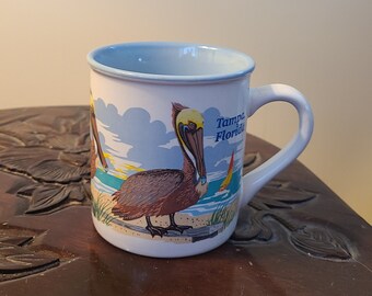 Vintage Pelican Mug Souvenir Tampa Florida