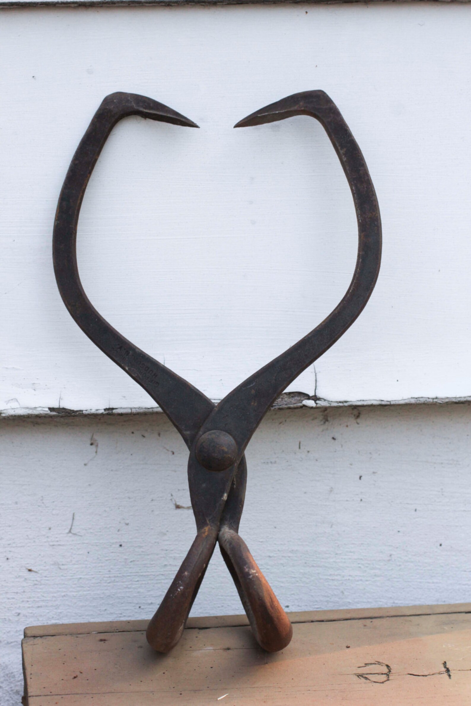 Large Heavy Duty Antique Ice Tongs Primitive Home Decor Old Etsy