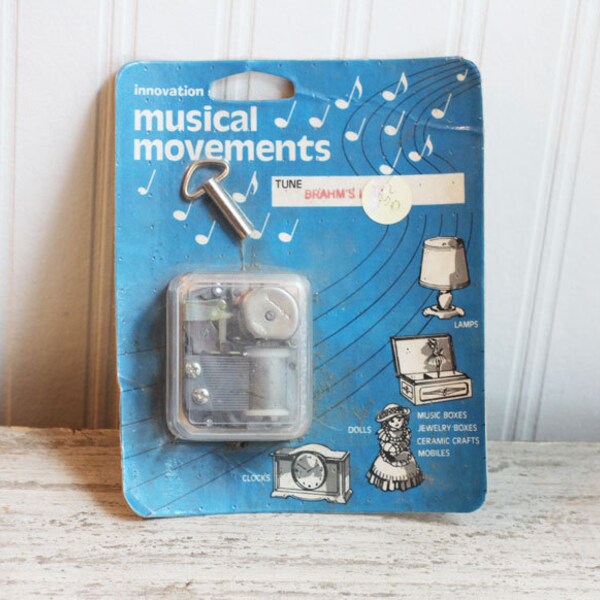 Vintage Musical Movements music box kit never opened or used BRAHMS great upcycled art supply