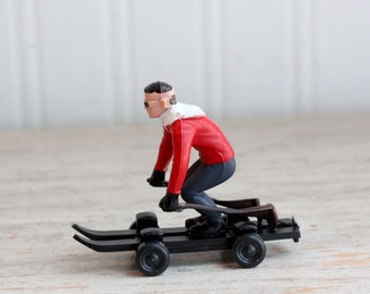 Vintage Marx Ski Miniature Skier Toy 1960's in New Unused Condition