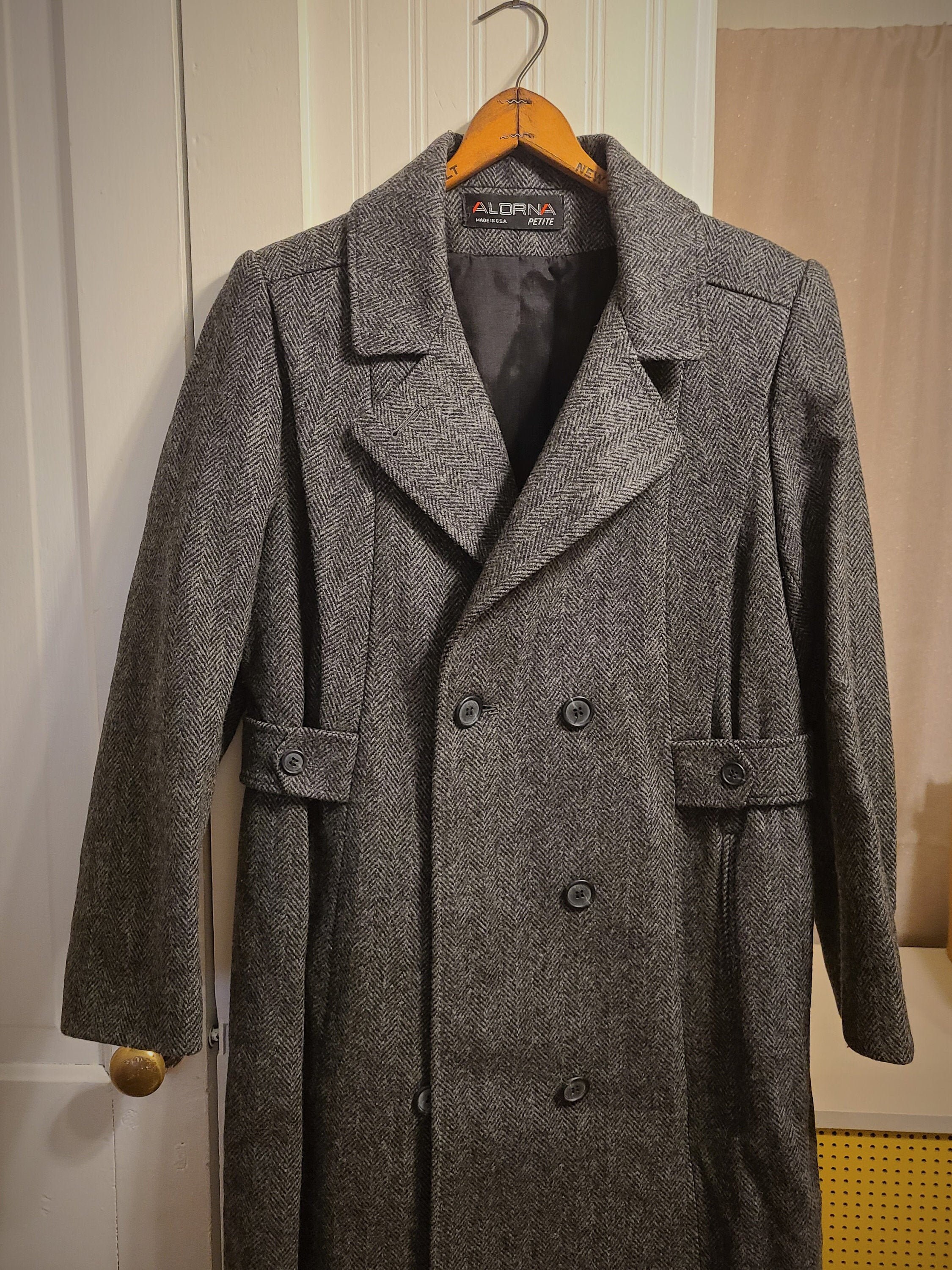 Wool Coat Herringbone Aldrna Petite Med 