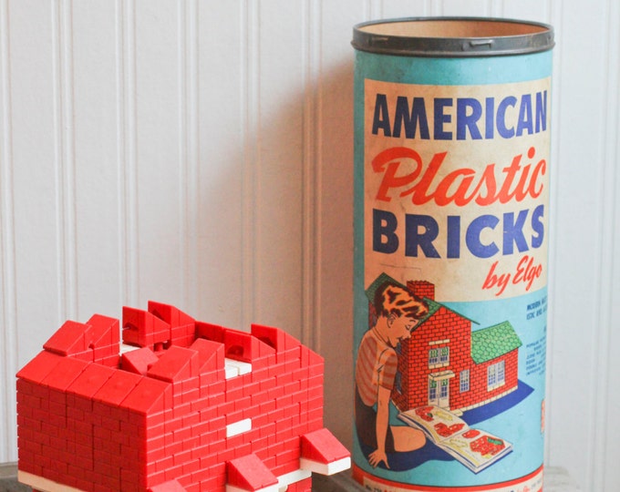 American Plastics Bricks by Elgo, 725, Building Bricks, Vintage Toy