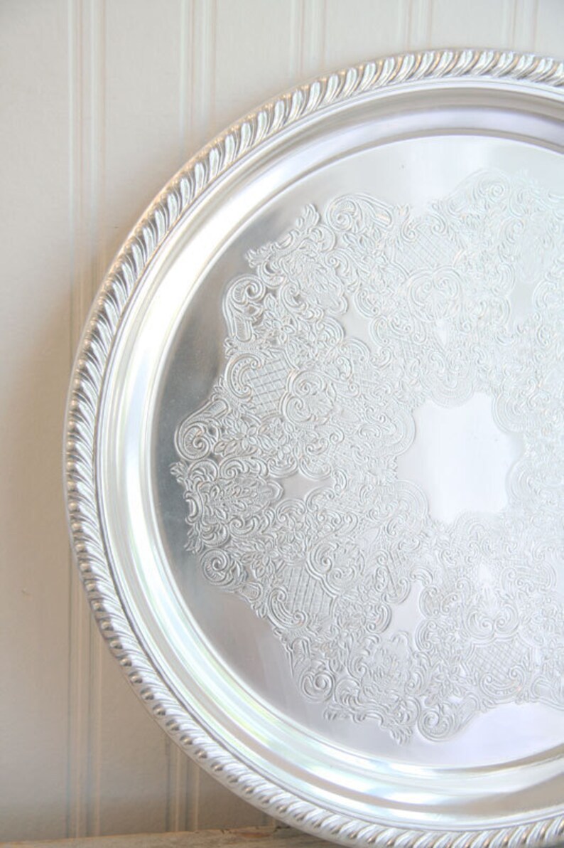 Kensington Aluminum Serving Platter Serving tray Vintage Etsy