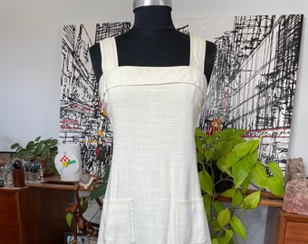 1960s Off White Vintage Dress Summer Spring - Beige