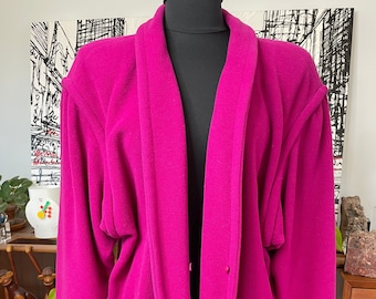 Emanuel Ungaro Parellele Paris Purple jacket Dolman sleeve / avant garde / Vintage 1980s Coat